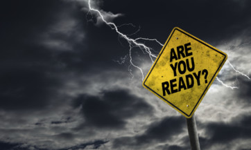 Are You Ready Sign With Stormy Background