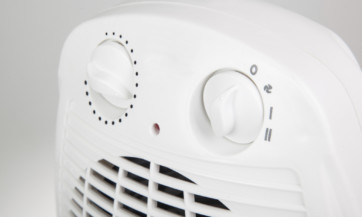 close up of portable electric heater